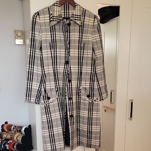 Vintage Wool Plaid Women's Coat